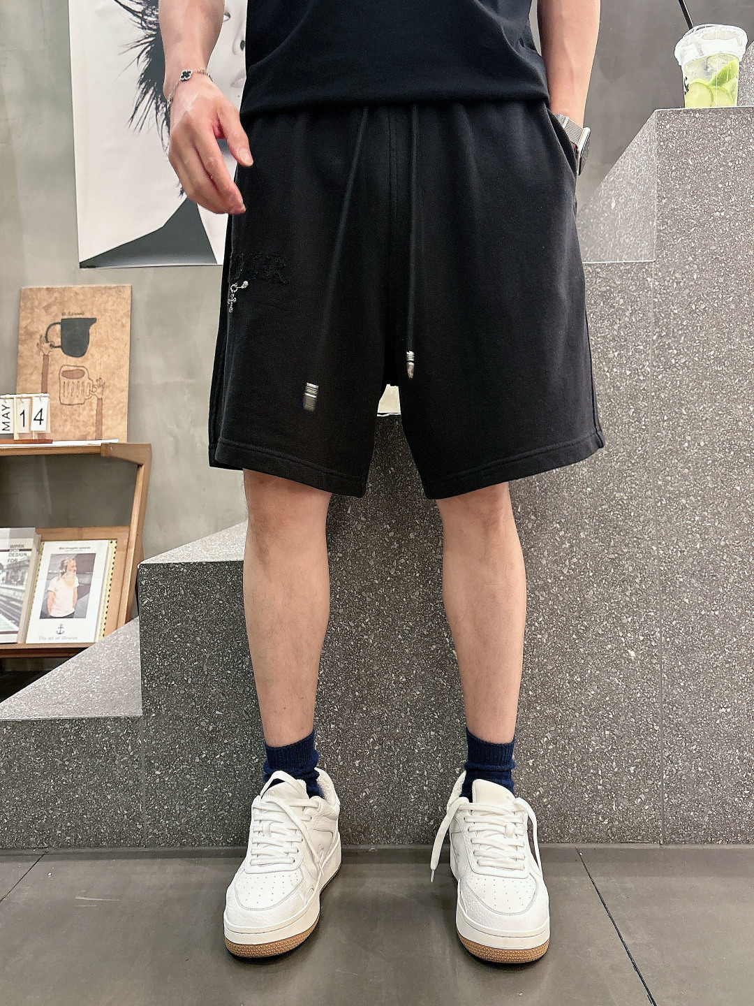 2026春夏新款克罗心贴布刺绣短裤M-3XL