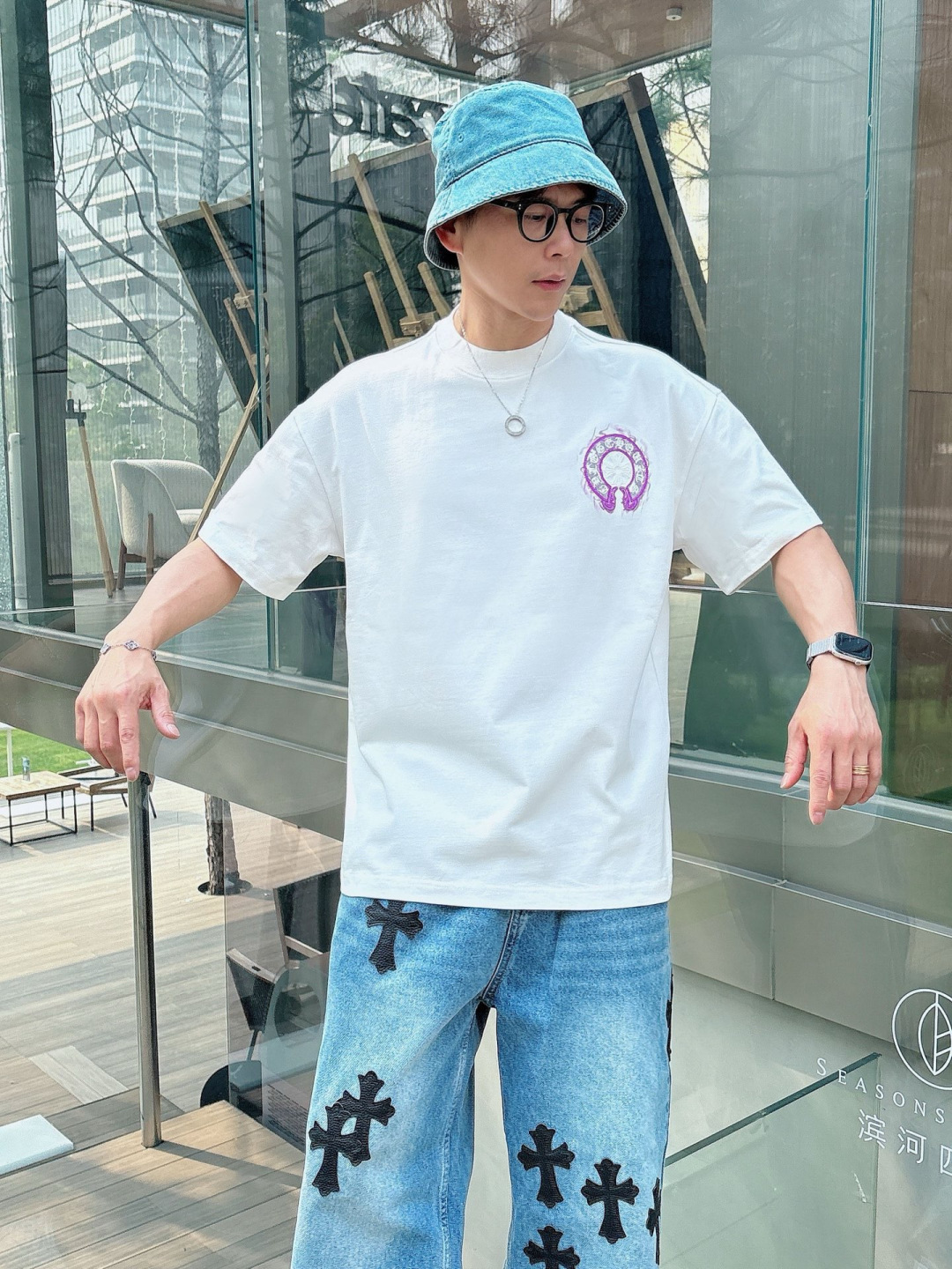 2026年新款克罗心刺绣短袖m-3XL