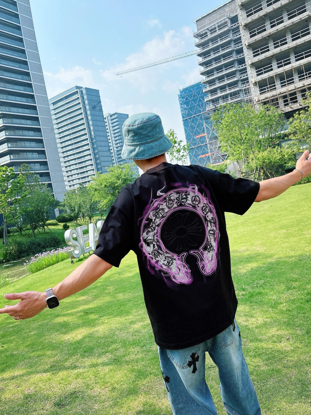 2026年新款克罗心刺绣短袖m-3XL