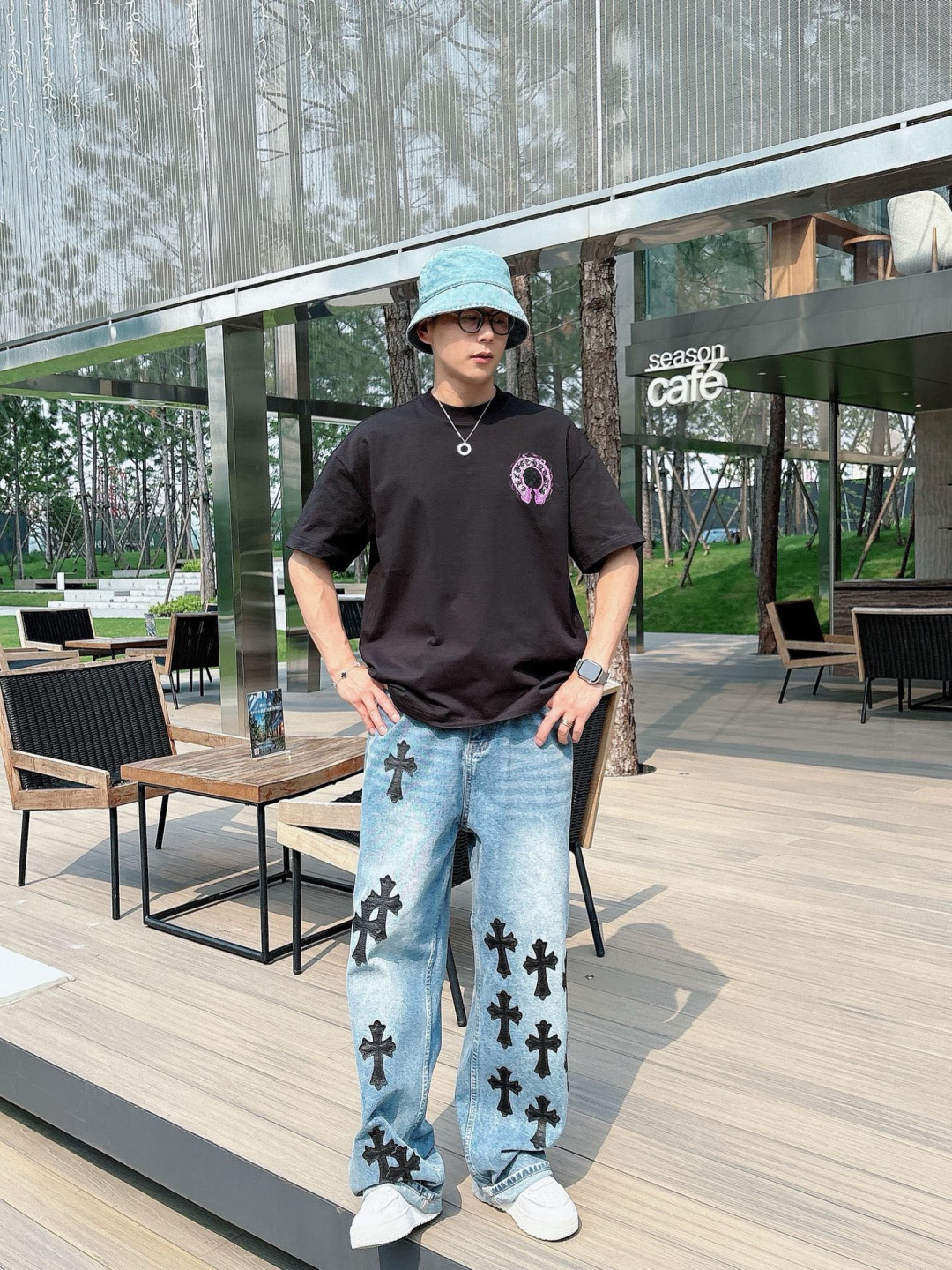 2026年新款克罗心刺绣短袖m-3XL