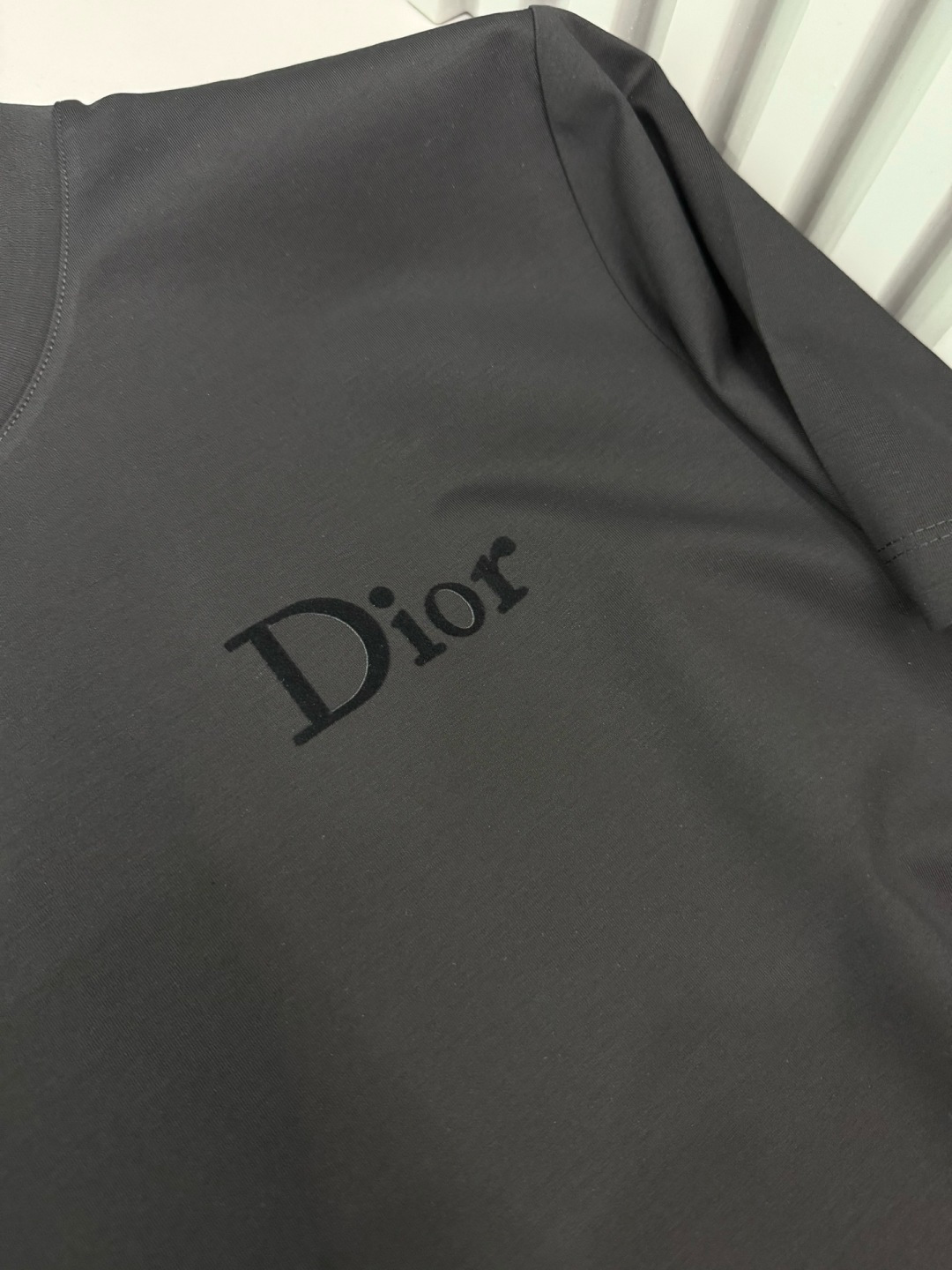 Dior2026春夏系列​​的​​植绒印花字母修身版型T恤​​，主打极简高级感与日常百搭性，适合追求低调