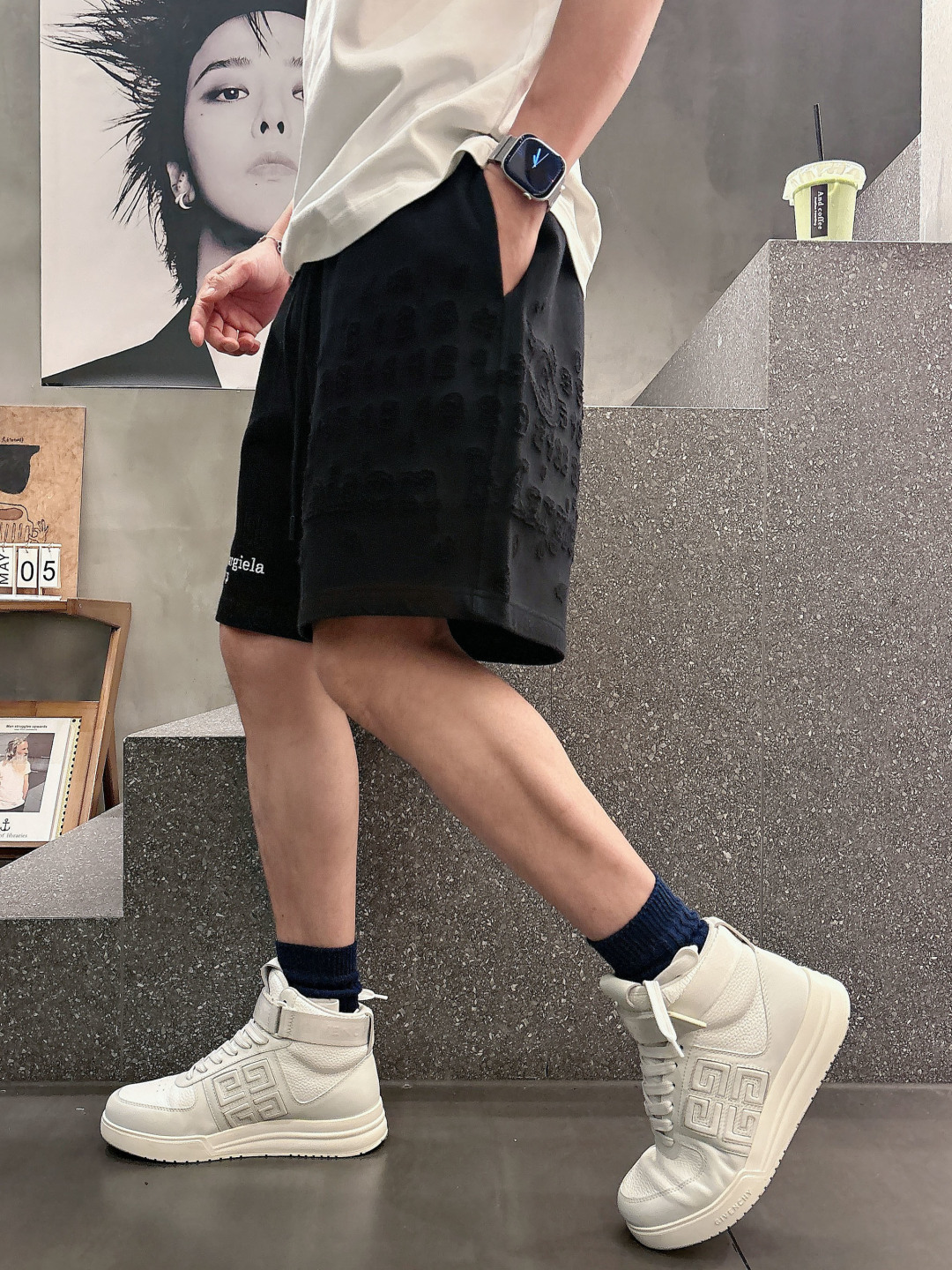 2026春夏新款 马吉拉烧花刺绣短裤 M-3XL
