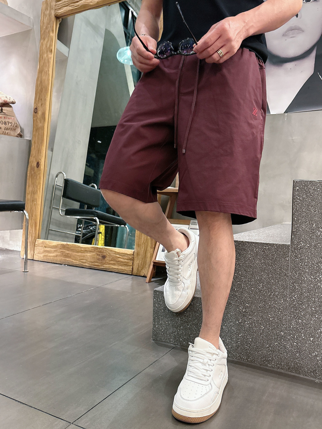 2026 春夏新品  杰尼亚短裤 颜色：月白色 浅绿色 黑色 紫色 码数：M-3XL 