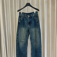 秋季新款弯刀阔腿牛仔裤 S-XL 秋季新款弯刀阔腿牛仔裤 S-XL