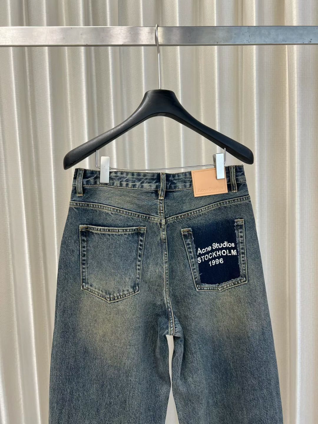 秋季新款弯刀阔腿牛仔裤 S-XL 