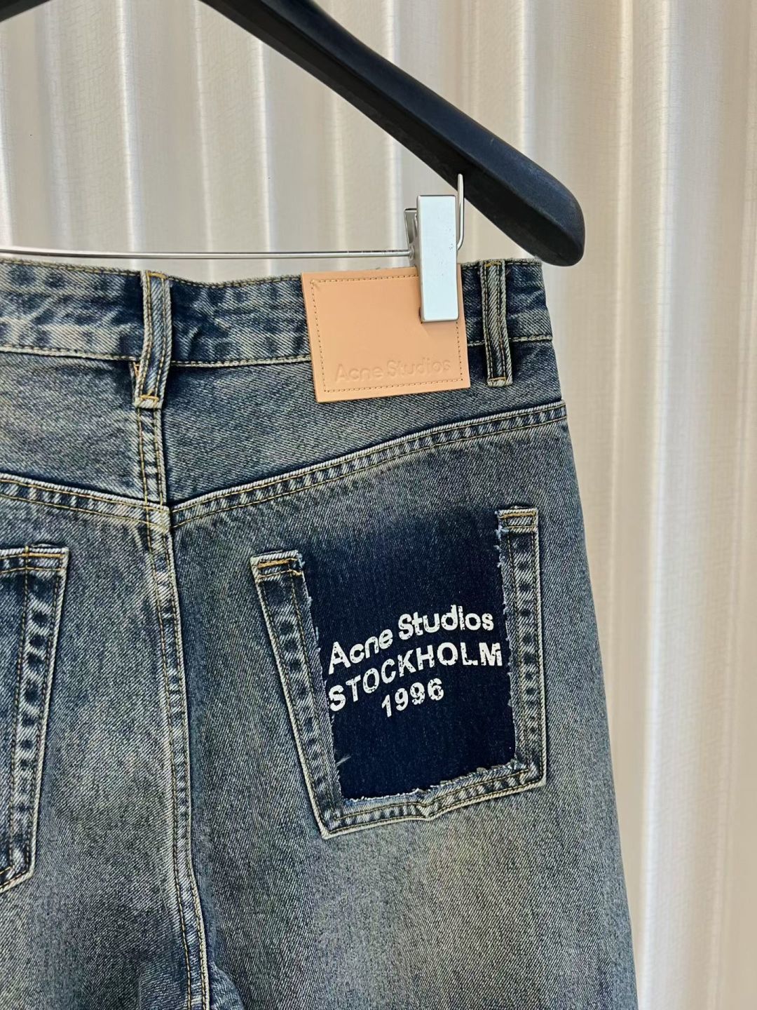 秋季新款弯刀阔腿牛仔裤 S-XL 
