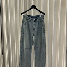塞琳秋季新款 弯刀阔腿牛仔裤 S-XL 塞琳秋季新款 弯刀阔腿牛仔裤 S-XL