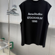 -Acne Studio 植绒 无袖背心 字母1996图案 辅以植绒印花工艺 成衣洗水 面料更柔软 顺滑 质感一 -Acne Studio 植绒 无袖背心 字母1996图案 辅以植绒印花工艺 成衣洗水 面料更柔软 顺滑 质感一