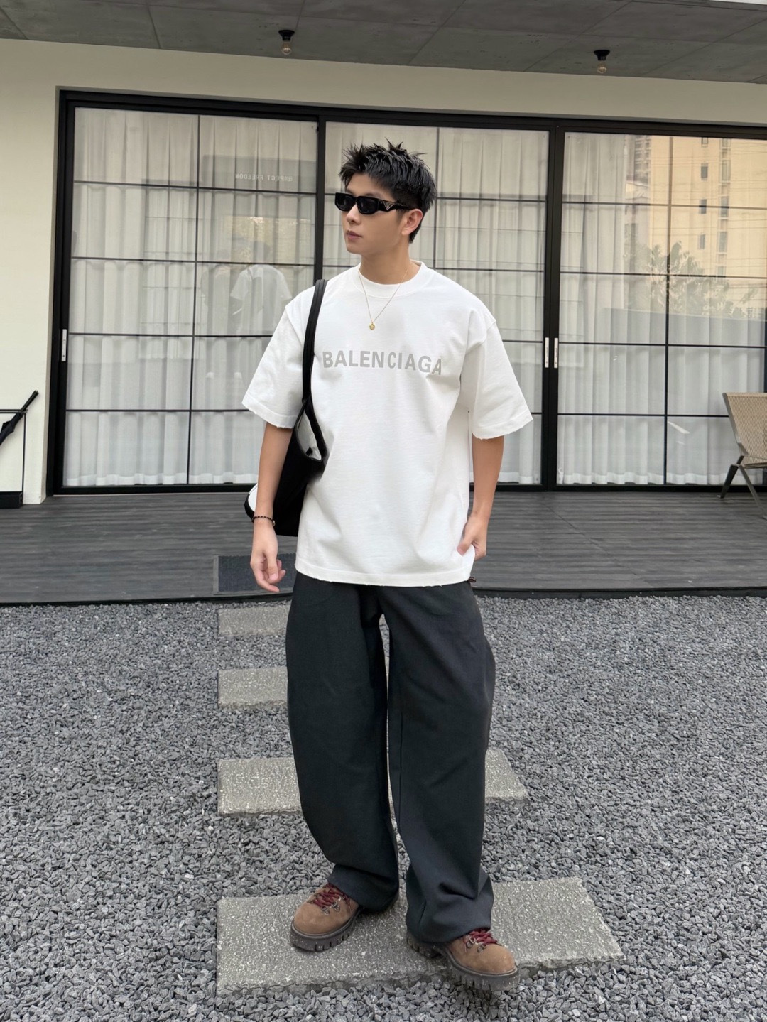 新款春季重磅T恤🆕 颜色：黑，白 码数：XS-XL 款号：52135 
