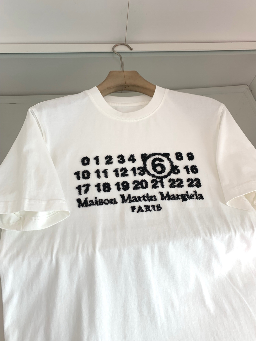 马吉拉出品，MM6系列，属于识别度超高的一组款，前片是从0-23的数字呈现矩阵排列，并且数字6做了放大和加圈处理，Lin
