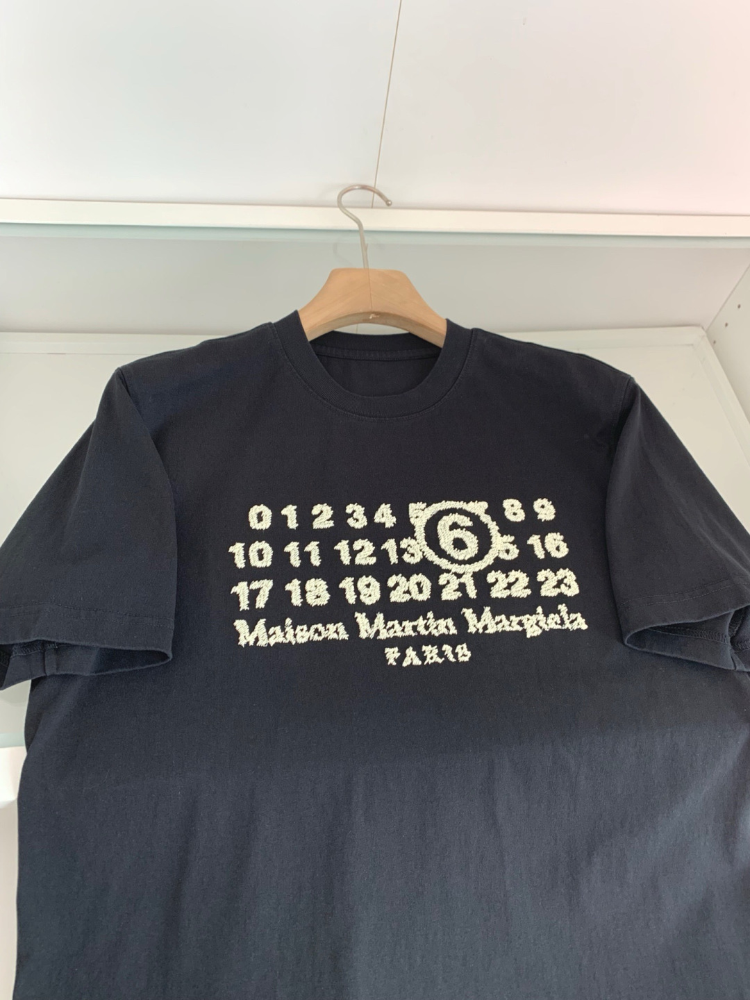 马吉拉出品，MM6系列，属于识别度超高的一组款，前片是从0-23的数字呈现矩阵排列，并且数字6做了放大和加圈处理，Lin
