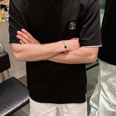 2026 S/S New 新品 1.颜色:黑色 白色 藏青色 金铜色 2.尺码:M-5XL 3.版型:微阔短袖T 4.成 2026 S/S New 新品 1.颜色:黑色 白色 藏青色 金铜色 2.尺码:M-5XL 3.版型:微阔短袖T 4.成