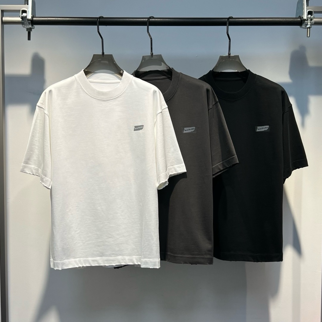 秋冬新款磨毛T恤上新🔥 颜色：黑，白，灰 码数：XS-XL 款号：52222