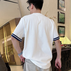 蒙口短袖 黑色白色咖色(m-5XL) 1.采用的是纯棉面料,240克重,面料纹路平整清晰,手感挺括有型,柔软亲肤 2.前 蒙口短袖 黑色白色咖色(m-5XL) 1.采用的是纯棉面料,240克重,面料纹路平整清晰,手感挺括有型,柔软亲肤 2.前
