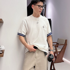 蒙口短袖 黑色白色咖色(m-5XL) 1.采用的是纯棉面料,240克重,面料纹路平整清晰,手感挺括有型,柔软亲肤 2.前 蒙口短袖 黑色白色咖色(m-5XL) 1.采用的是纯棉面料,240克重,面料纹路平整清晰,手感挺括有型,柔软亲肤 2.前