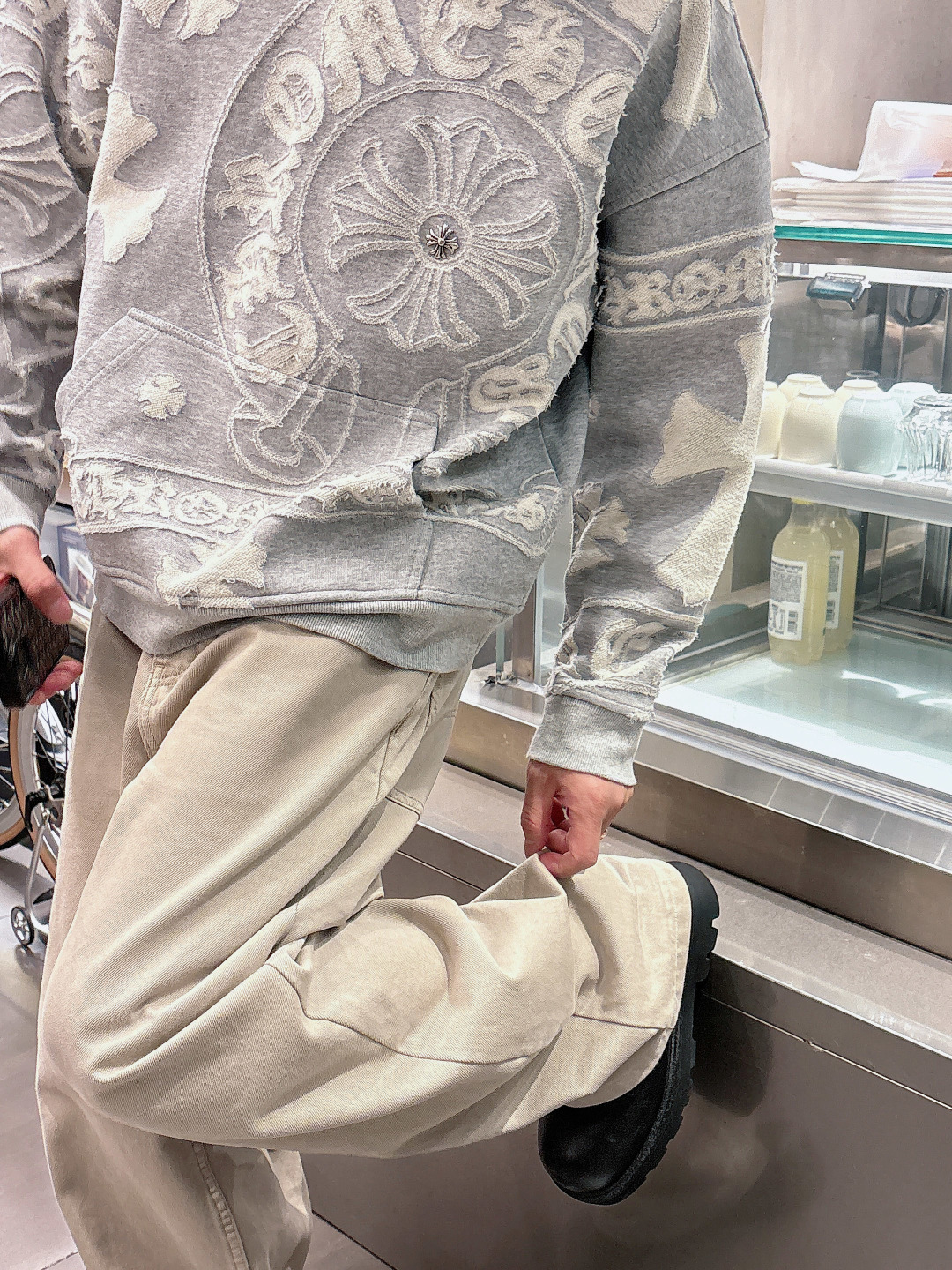 2026秋冬新款 克罗心满身烧花卫衣 S M L XL