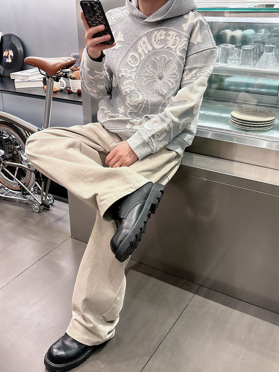 2026秋冬新款 克罗心满身烧花卫衣 S M L XL