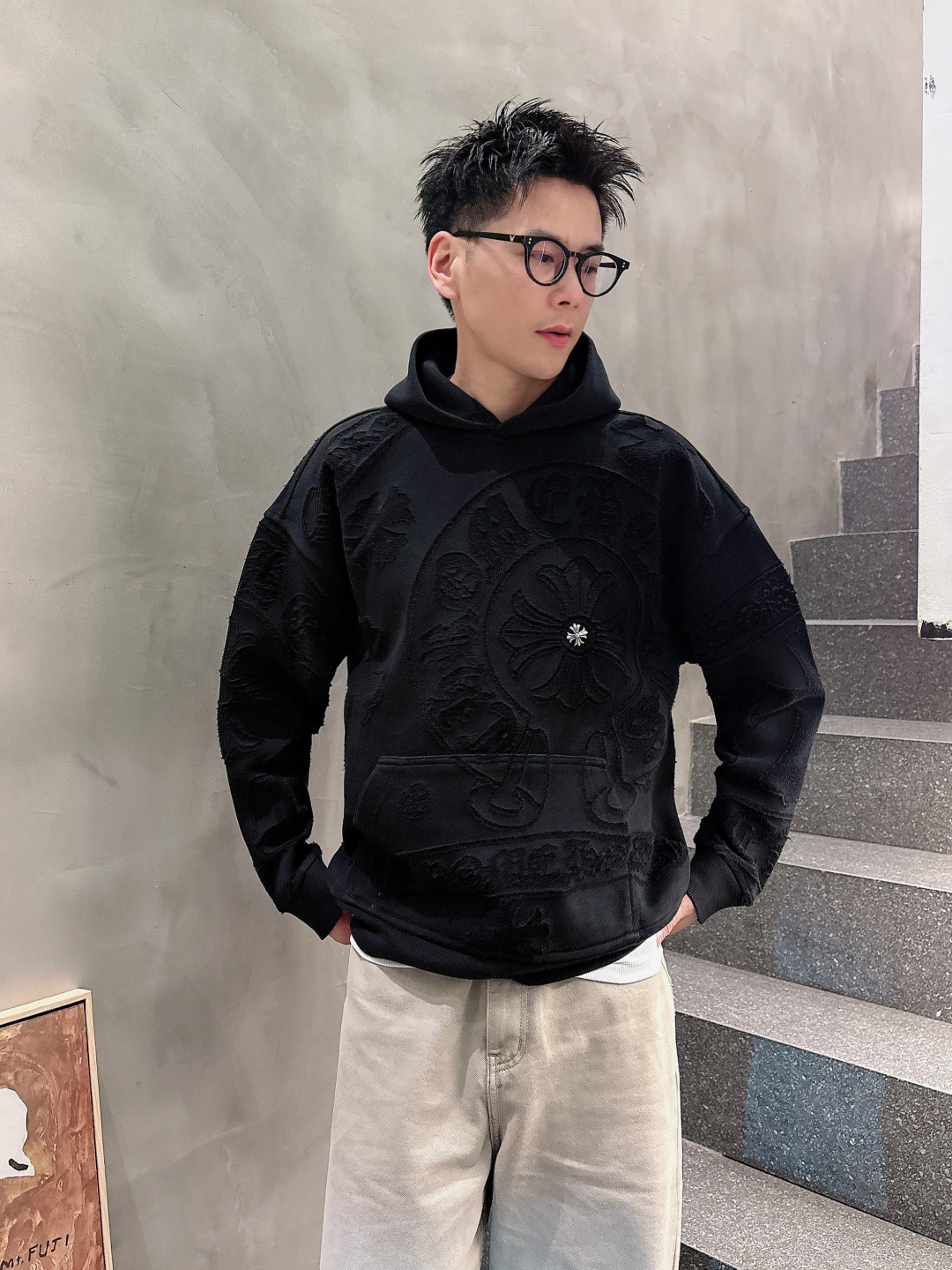 2026秋冬新款 克罗心满身烧花卫衣 S M L XL 2026秋冬新款 克罗心满身烧花卫衣 S M L XL