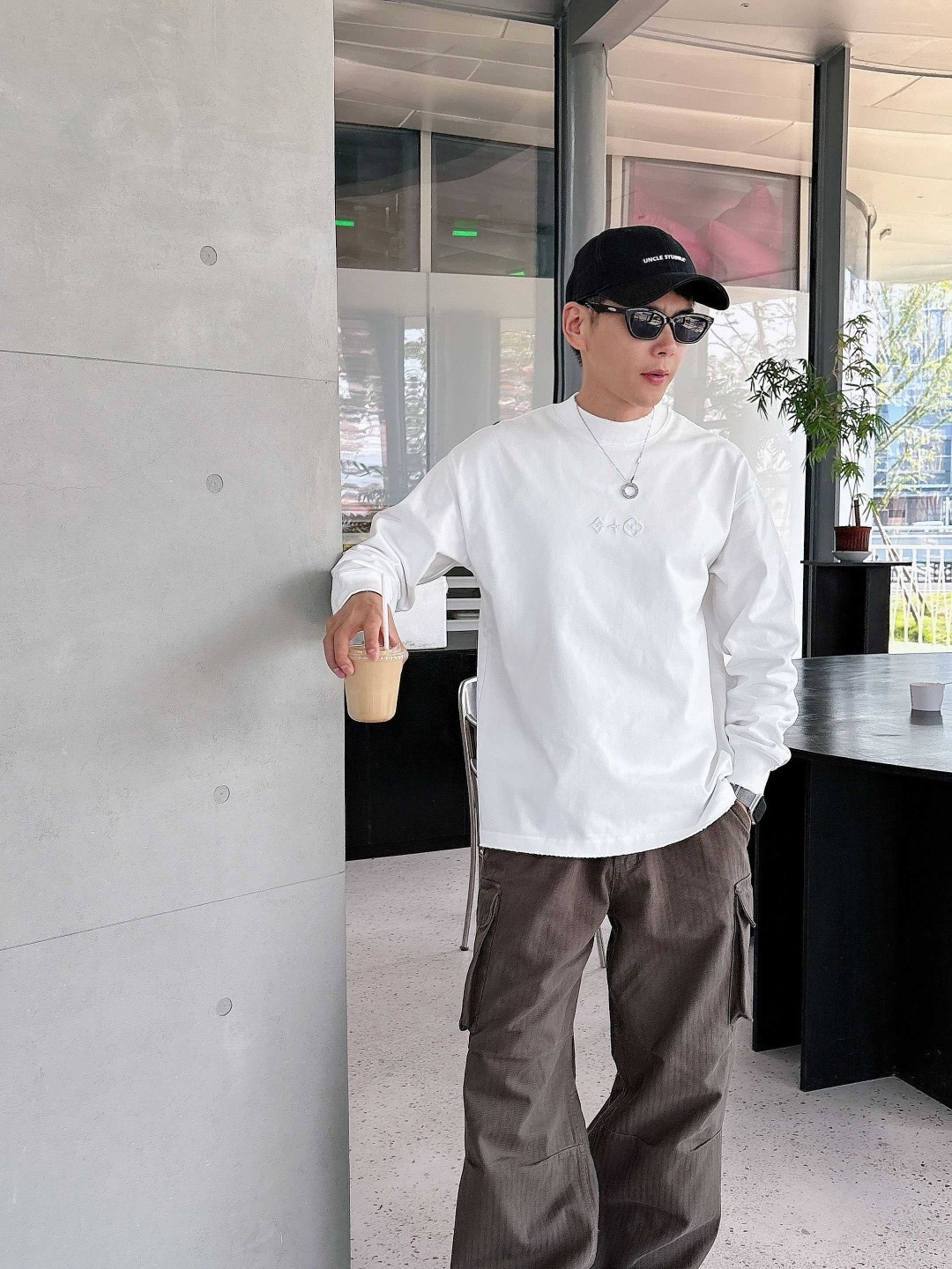 26秋冬新款加厚长袖 颜色：黑，白 尺码：S-XL