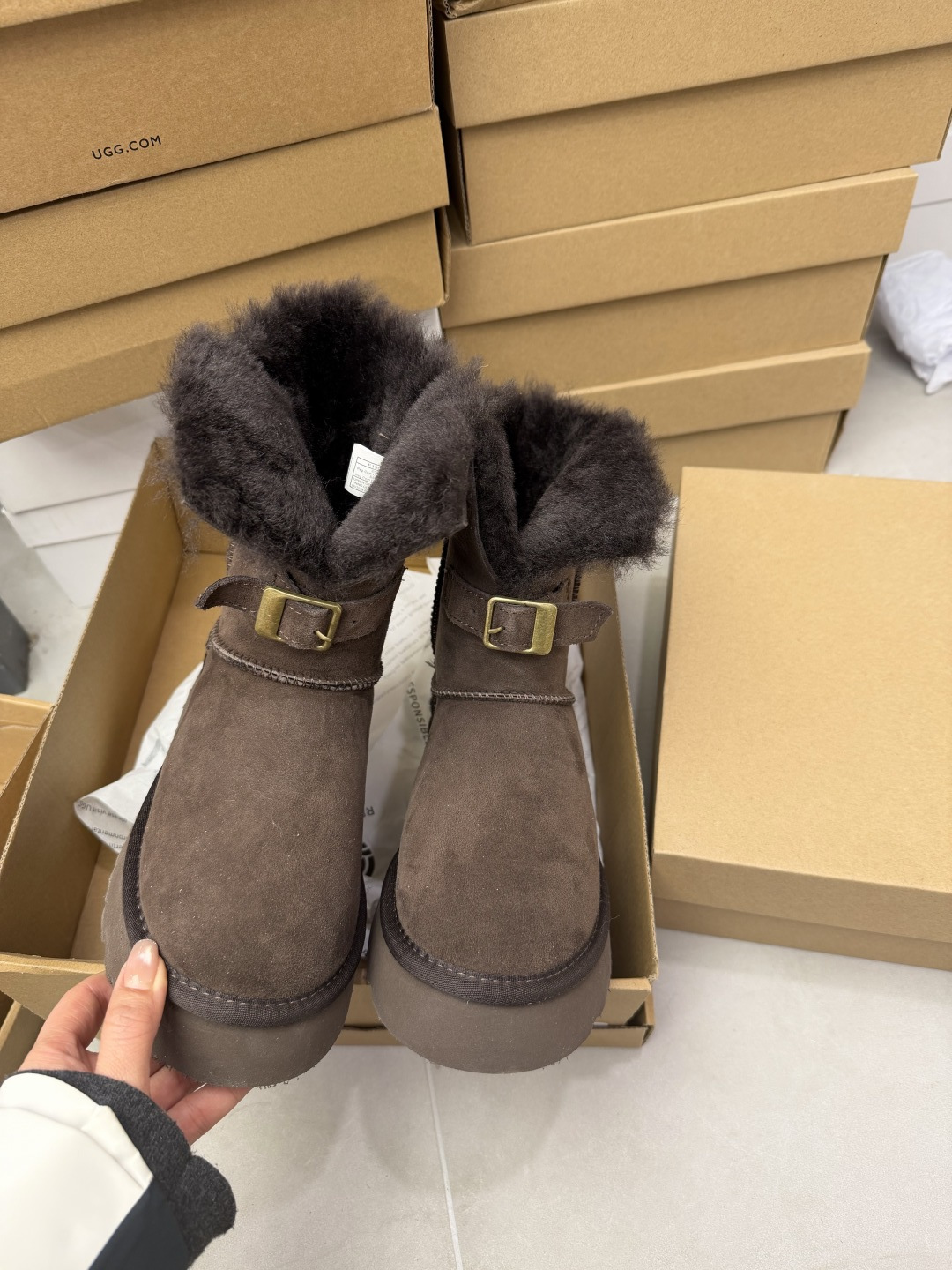 NO:651322,Colorful | Two-piece leather buckle boots, snow boots, boots19860909巧色｜两穿皮扣靴,雪地靴,boots,Women's Shoes