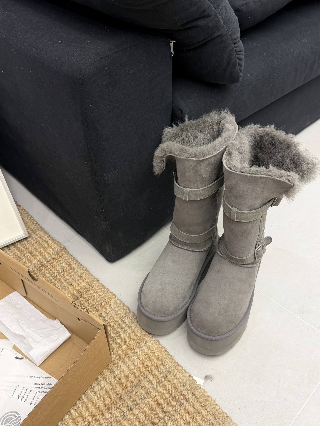 NO:651341,Gray｜Thick-soled 5cm V-mouth large knight boots, snow boots, boots19860909灰色｜厚底5cmV口大骑士靴,雪地靴,boots,Women's Shoes