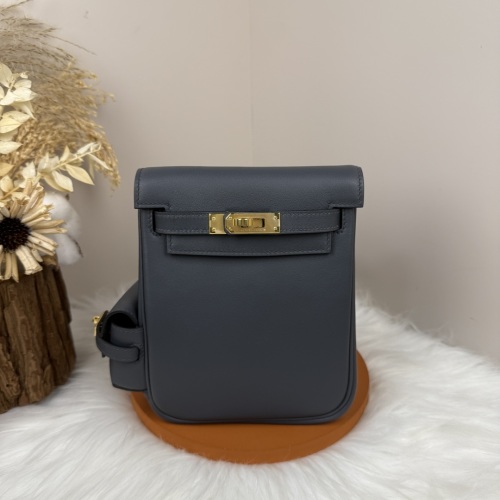 Kelly Jump Backpack in Black Swift Leather with Gold Hardware, 15x6x17 cm 1 Kelly Jump Backpack in Black Swift Leather with Gold Hardware, 15x6x17 cm