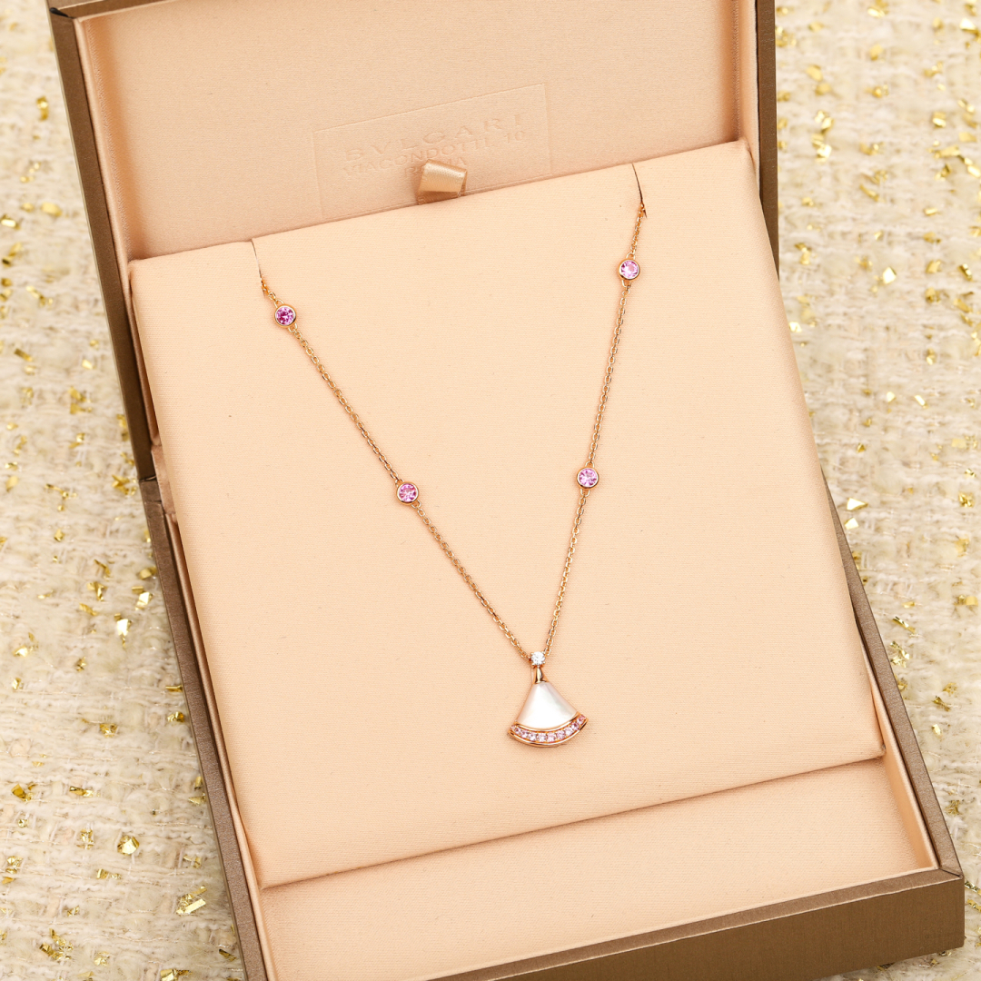 [Bulgari Jewelry]211035[Our production] Qixi small skirt necklace Real gold di
