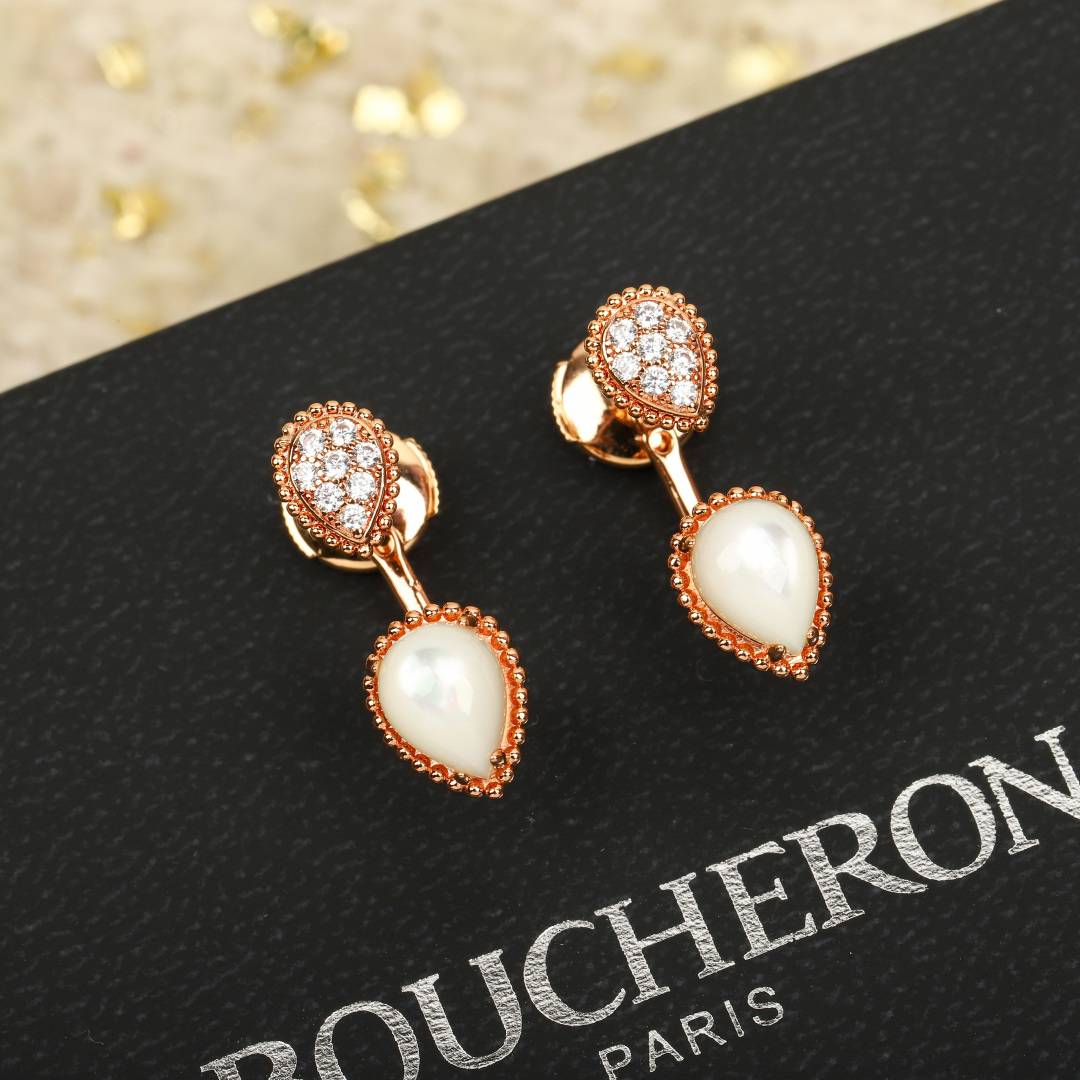 Elegant Serzent Bohème Electronic Rings with Diamonds and Gold Pearls - 图片 5