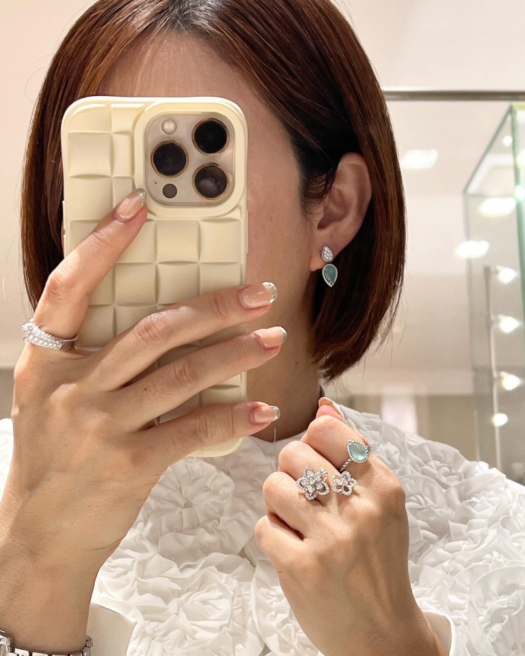 Elegant Ser¥ent Bohème Electronic Rings: Silver 325, Champagne 350