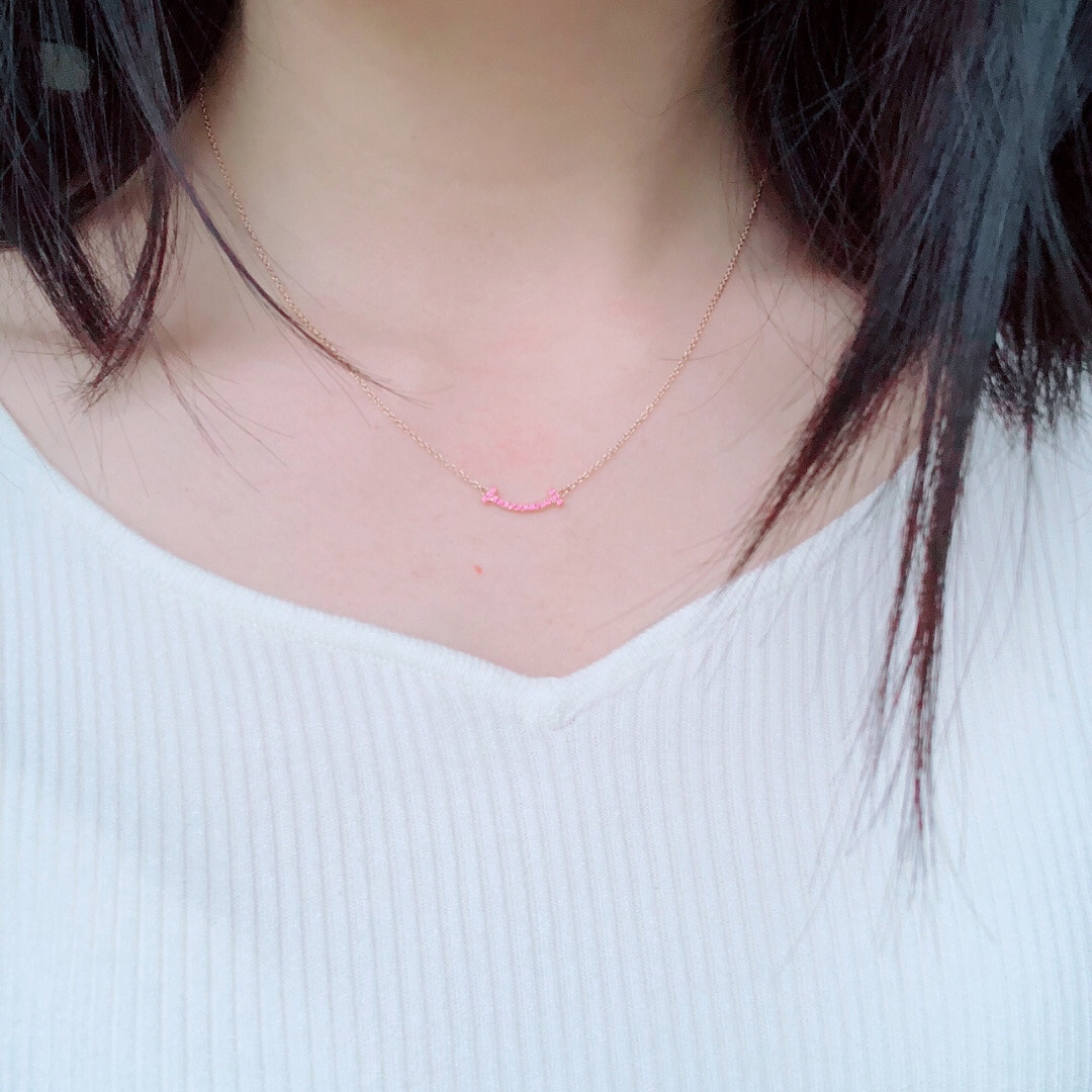 [Tiffany & Co. Jewelry]203971 [Our Product] Smile Christmas Necklace ZP Price