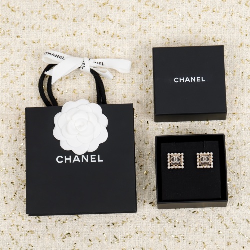 Elegant Chanel Square Pearl CC Logo Earrings for Women - Perfect Gift 1 Elegant Chanel Square Pearl CC Logo Earrings for Women - Perfect Gift