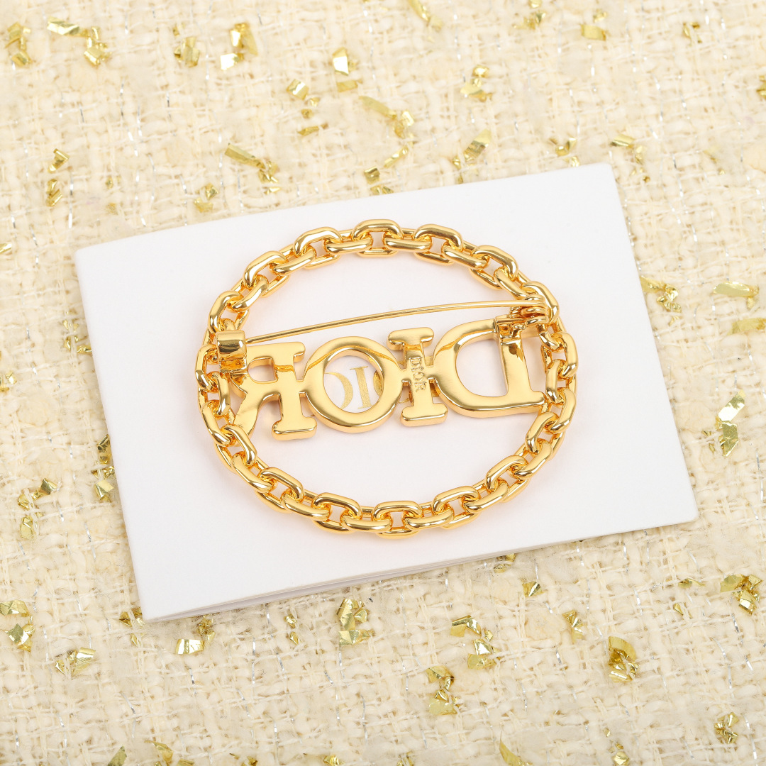 Dior latest彩钻胸针 with Swarovski crystals, exquisite brass plating, highly recommended for perfect wear.-Big cat