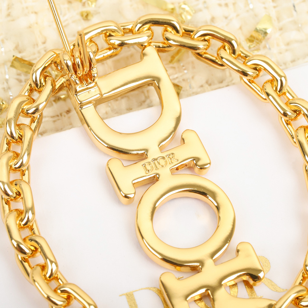 Dior latest彩钻胸针 with Swarovski crystals, exquisite brass plating, highly recommended for perfect wear.-Big cat