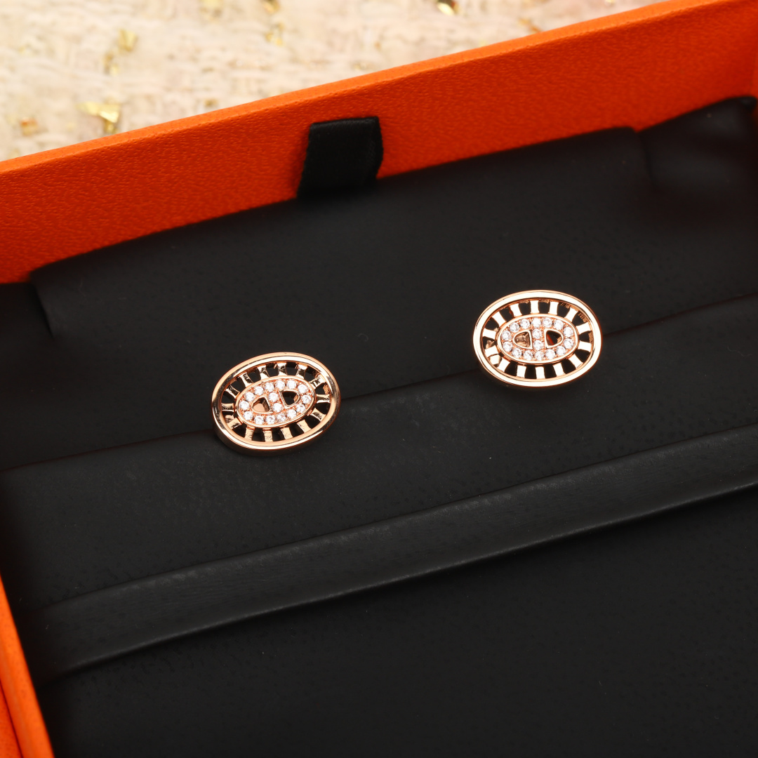 [Hermès Jewelry]207983[Our production] Pig nose earrings You can order 18K rea