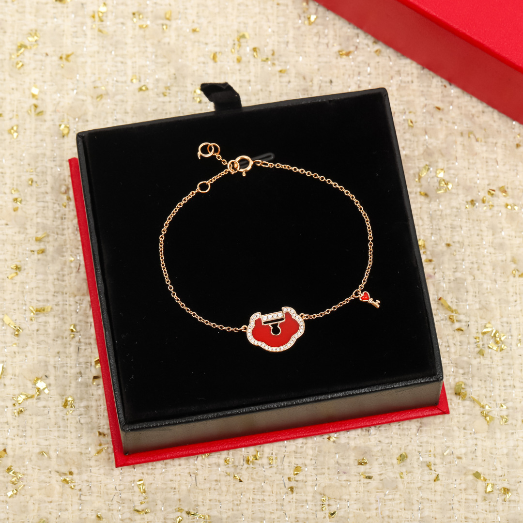 [Qeelin Jewelry]205236[Our production] Qixi Little Red Lock Bracelet ZP 500 Re