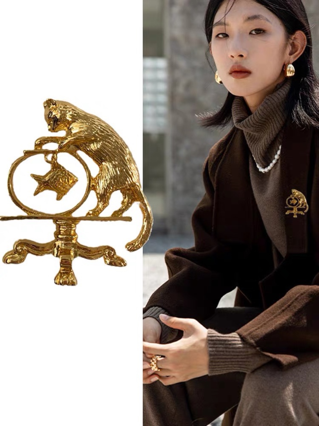 p125【我们出品】ZP 中古款❗️量大咨询客Fu❗️

【中古猫咪胸针】小众AV0N中古猫咪胸针，太美啦！超级灵动的设计❗️非常推荐！“流行稍纵即逝，风格永存”这就是Vintage的魅力！可遇而不可求这句话用在Vintage系列上是再合适不过了，Z虽然是”二手货“，它并不代表陈旧，或者过时，相反，体现的是一种成熟的、历时不变的经典魅力，换句话说就是：以前能佩戴，现在佩戴，将来还能佩戴的复古饰品。So，一般遇到我喜欢的Vintage款式，二话不说，绝对会收藏，而且，就像投资一样，稳健升值的Vintage，你太值得拥有了[机智][机智][机智]这样一股浓烈的复古风，在现在看来确是特别得赋有现代的时尚感！