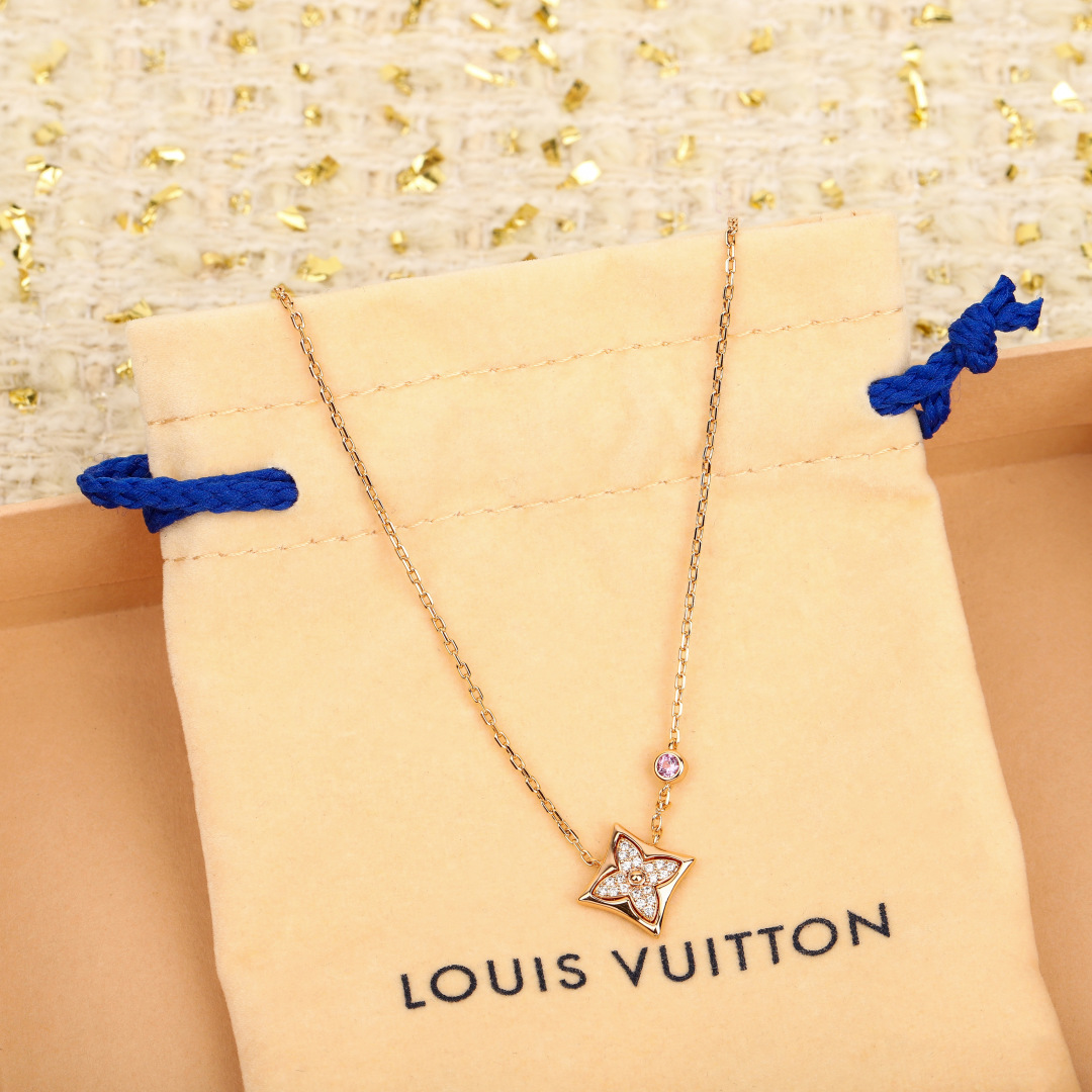 [Louis Vuitton Jewelry]211068[We produce] Pink sapphire diamond necklace Qixi