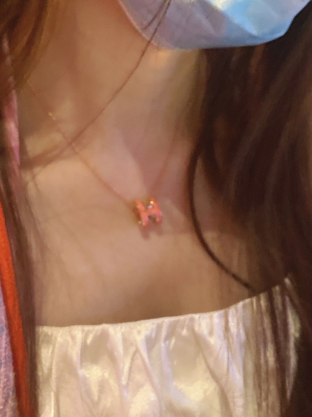 [Hermès Jewelry]Herme* Hermes Enamel Arc H Necklace The counter is selling 3,