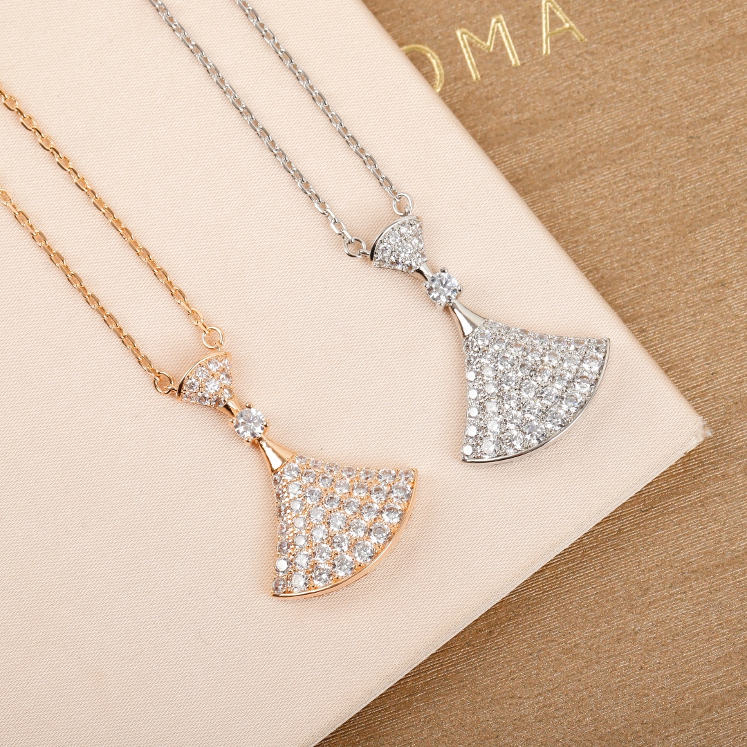 [Bulgari Jewelry]203769[We produce] Small skirt full of diamonds and necklace