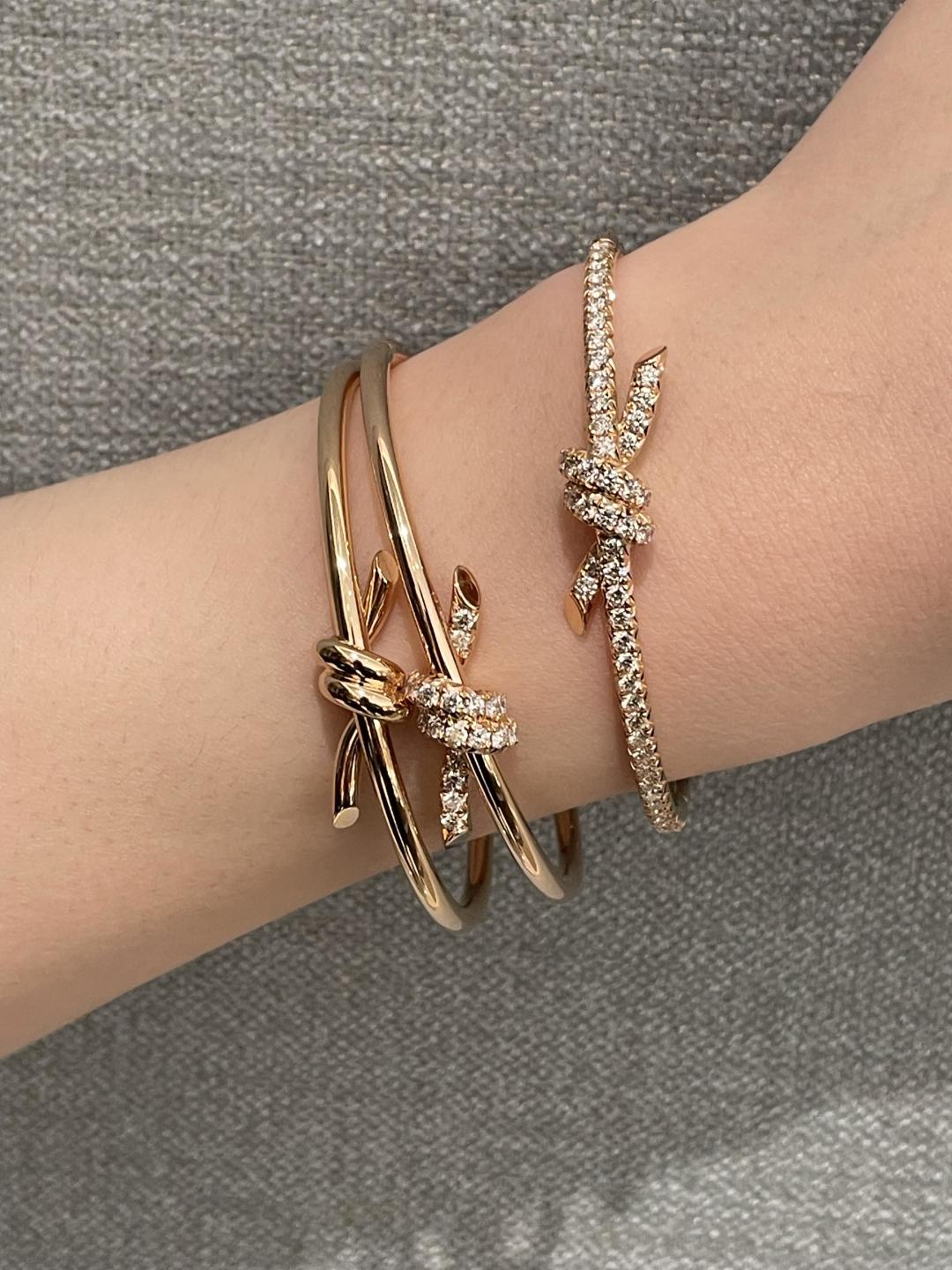[Tiffany & Co. Jewelry]211732[Our product] Twisted Diamond Bracelet Only make