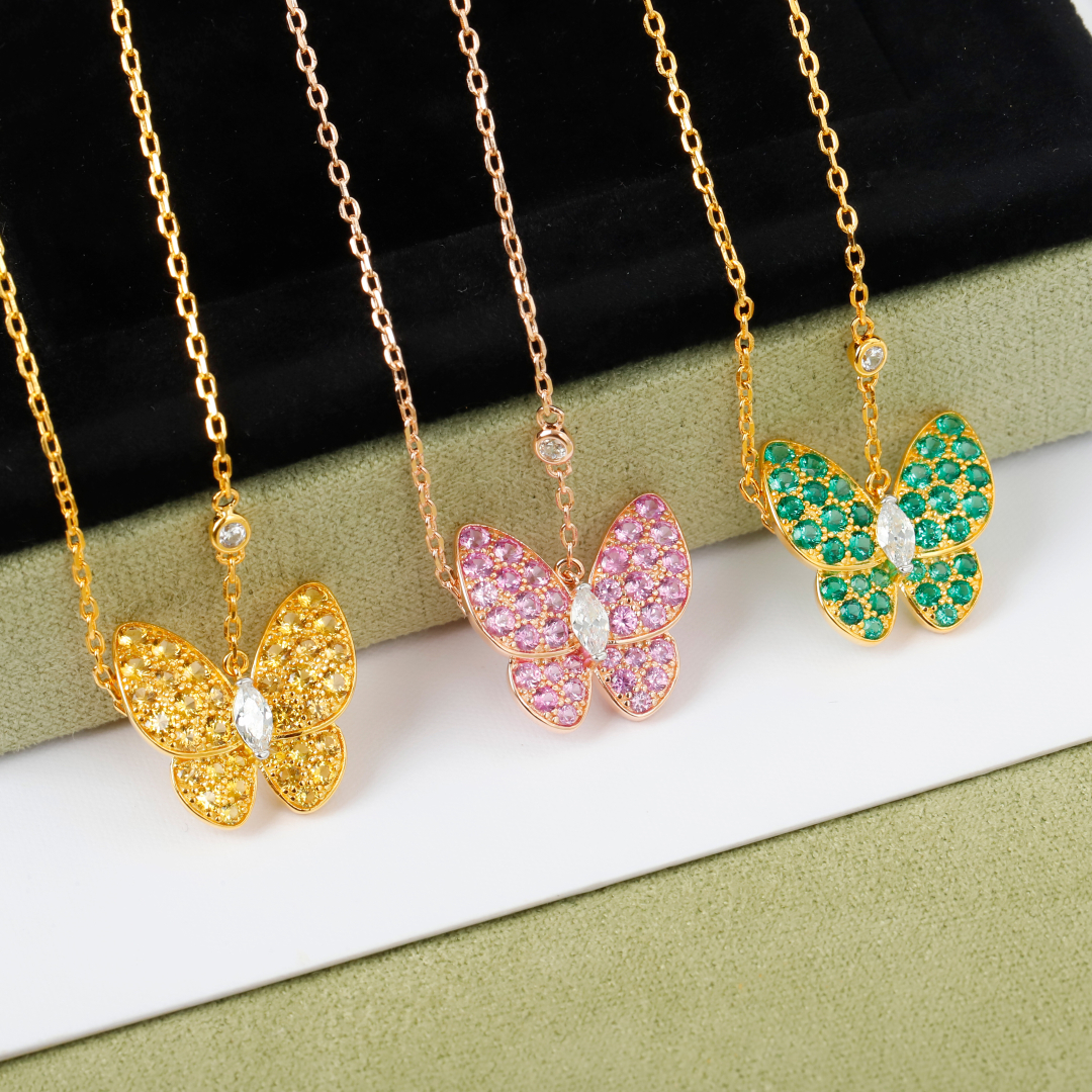 [Van Cleef & Arpels Jewelry]203746[We produce] Butterfly Diamond Necklace ZP i