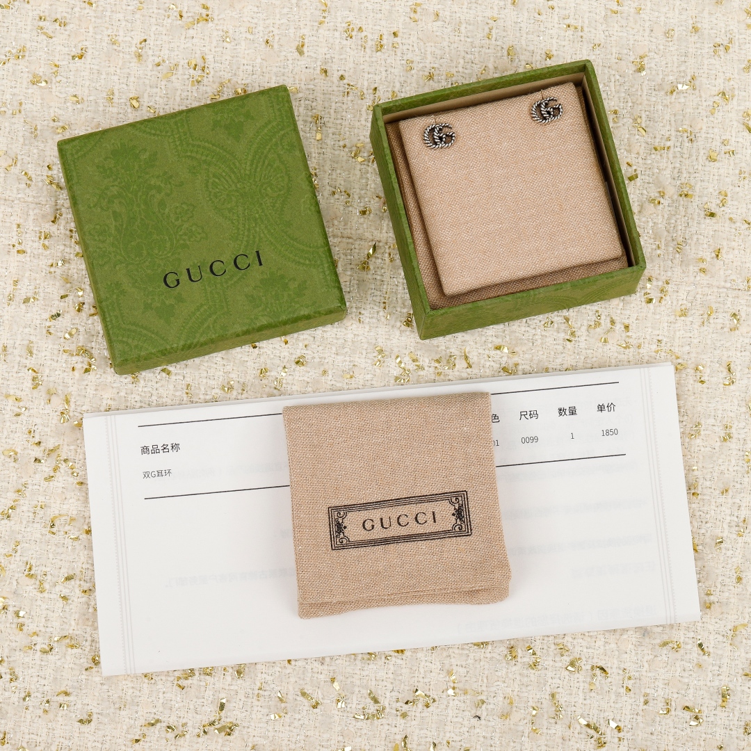 [Gucci Jewelry]Large quantity consultant FuThese sterling silver earrings i