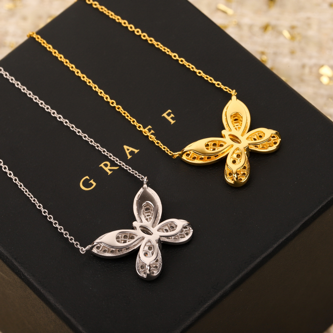 【我们出品】 大号缱绻蝴蝶项链，可订做18K真金真钻版，只做对版真金货，价询客Fu

迷你缱绻蝴蝶吊坠配
