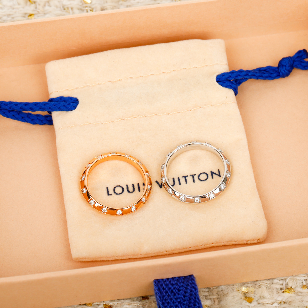 【】Le Damier de Louis Vuitton 戒指，可订做18K真金真钻版，只做对版真金货，