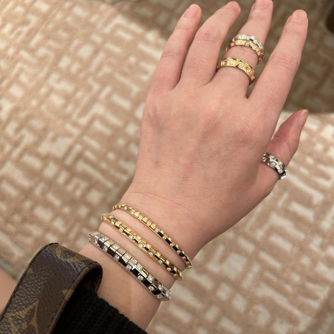 【】Le Damier de Louis Vuitton 戒指，可订做18K真金真钻版，只做对版真金货，