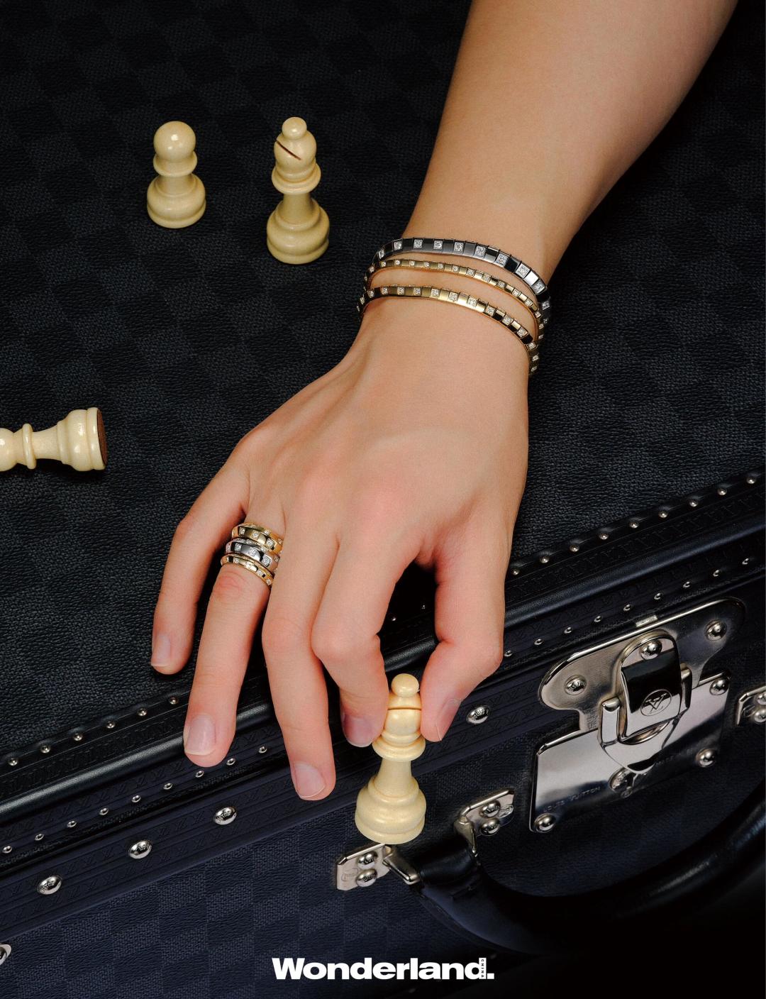 【】Le Damier de Louis Vuitton 戒指，可订做18K真金真钻版，只做对版真金货，