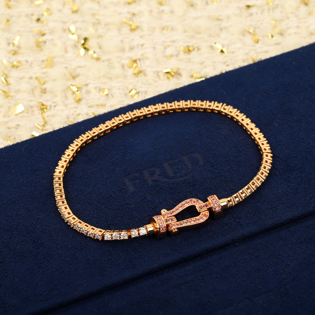 [Fred Jewelry]211342[We produce] Full Diamond Bracelet Real gold and diamond v