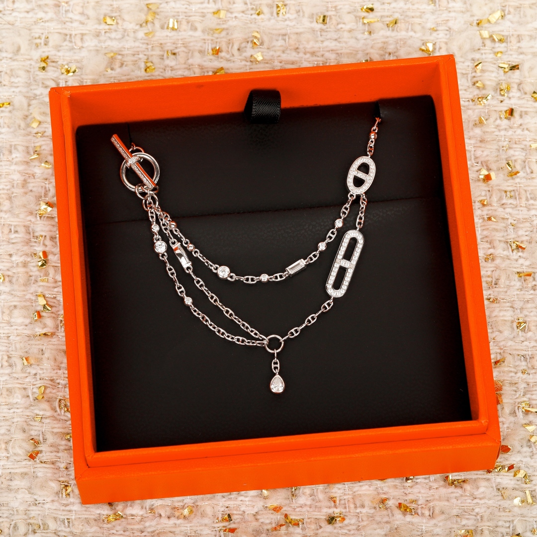 [Hermès Jewelry]250081[We produce] Pig Nose Necklace You can order 18K real go