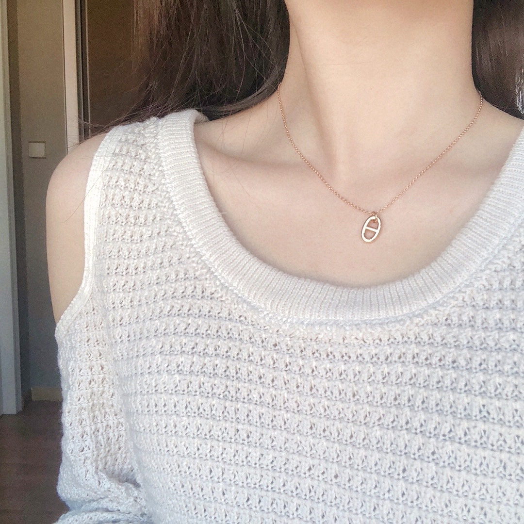 [Hermès Jewelry]202578[Our production] Hermes series pig nose necklaceI act