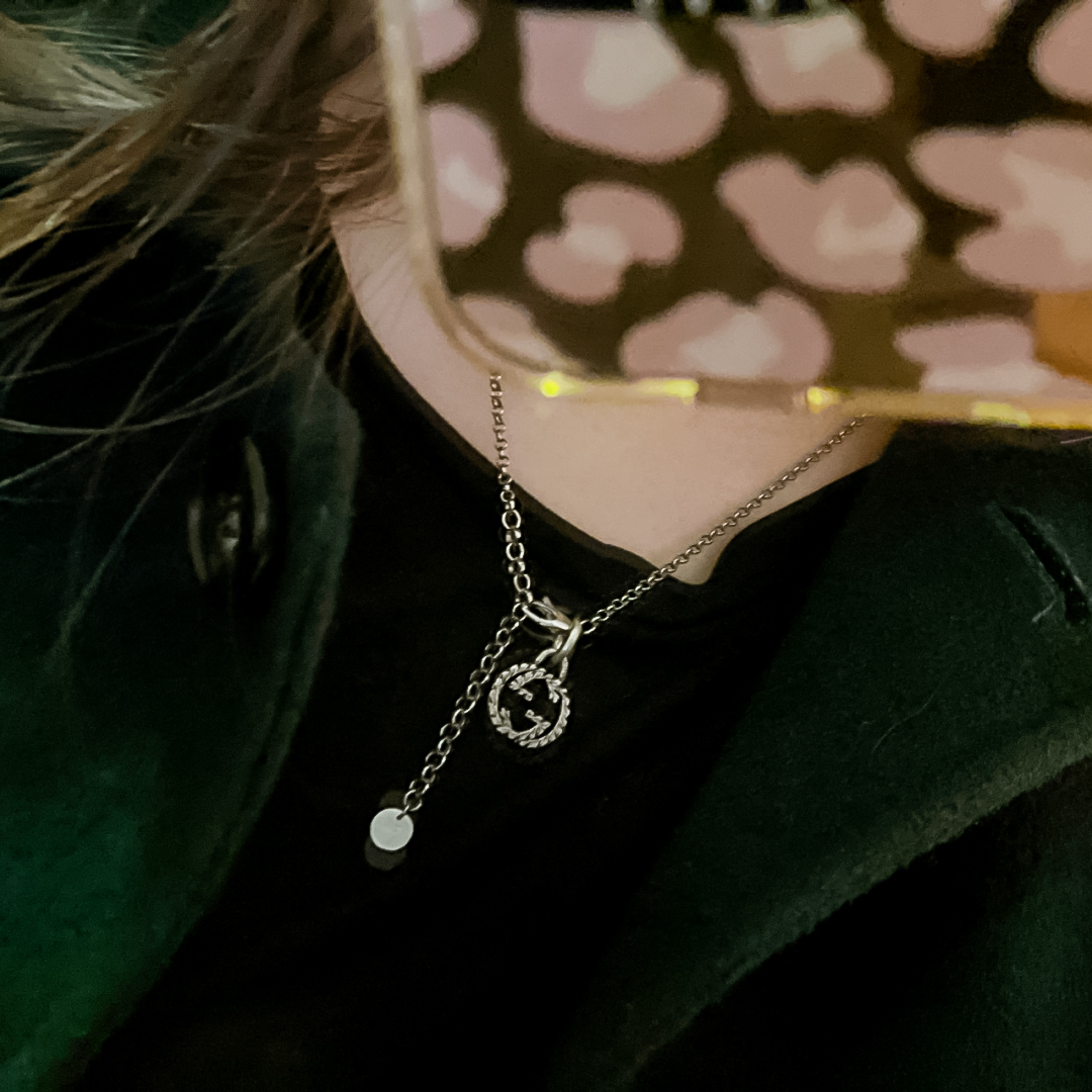 [Gucci Jewelry] woven necklace Equipped with interlocking double G sterling s